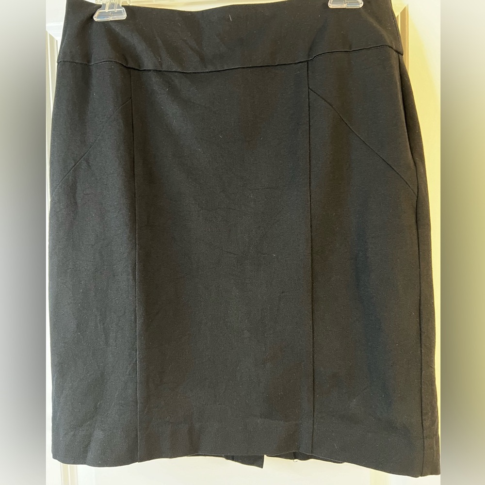 Banana Republic Skirt 6 Black Solid Pencil Stretch